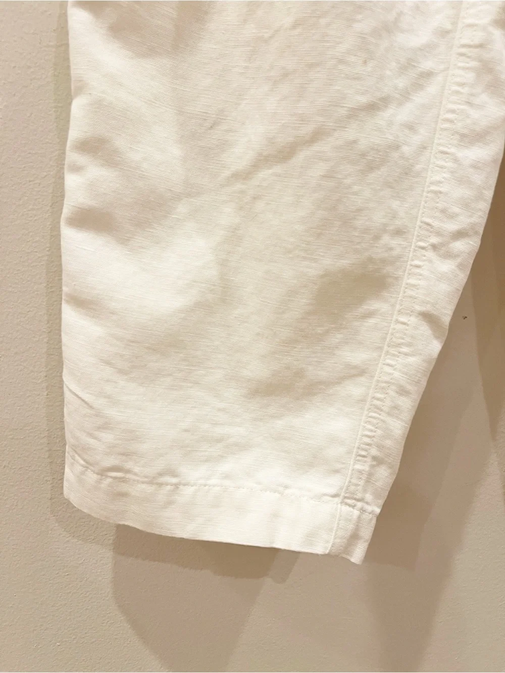 Banana Republic Mya Cargo Pant Womens 8 Cream White Linen Cotton Relaxed